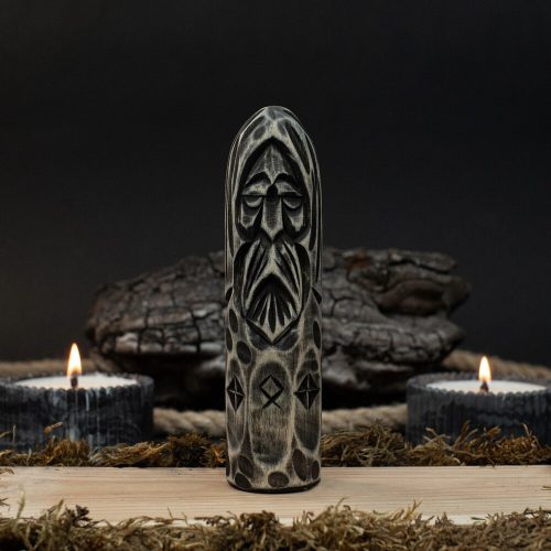 Odin The Allfather, Handcrafted Wooden Sculpture. Norse God Of Wisdom. Viking Carving Home Decor Statue. 6 Inches. A Gift For A Connoisseur