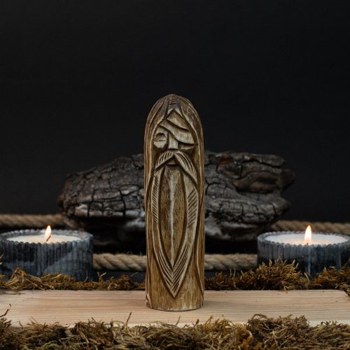 Wooden Figurine - Odin. Scandinavian God. Wood Carving. Altar Heathen. God Wooden Sculpture. Hand Carved. Scandinavian Gifts.