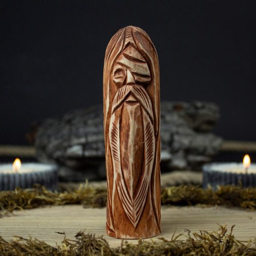 6-Inch Odin Figurine, Supreme Norse God, Wise Elder & Patron Of War, Made From Red Quality Handcrafted Wood, A Perfect Gift For Him.